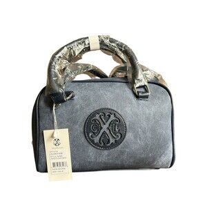 CXL Christian Lacroix Jasper Barrel Satchel Crossbody Denim Blue NWT NEW MSRP 98